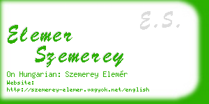 elemer szemerey business card